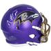 Rashod Bateman Baltimore Ravens Autographed Riddell Flash Alternate Speed Mini Helmet