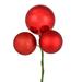Vickerman 18" Ball Ornament Christmas Pick, 4 per Bag Plastic in Red | 6 H x 6 W x 1.59 D in | Wayfair N193003