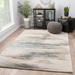 Brown/Green 96 x 0.67 in Area Rug - Ivy Bronx Fairlop Abstract Handmade Tufted Area Rug Viscose/Wool | 96 W x 0.67 D in | Wayfair