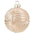 Northlight Seasonal 3" Pink Woven Mercury Glass Ball Christmas Ornament Glass in Pink/Yellow | 3 H x 3 W x 3 D in | Wayfair NORTHLIGHT TR92596