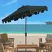 Breakwater Bay Towerside 11' Beach Umbrella Metal in Green/White | 105.51 H in | Wayfair A61BFA68775648E497A90FD55B7D091C