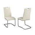 Latitude Run® Soumakis Side Chair Faux Leather/Upholstered in White | 39 H x 20.5 W x 17 D in | Wayfair 8AB3F9E55D73469196613B88D5C81AF0