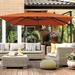 Arlmont & Co. Deboah 144" Cantilever Umbrella, Steel in Orange | 111 H x 144 W x 144 D in | Wayfair 7990199C28164E84B8E3D1FE11D2B1E4