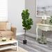 Artificial Fiddle Leaf Fig Tree in Planter Plastic Laurel Foundry Modern Farmhouse® | 54 H x 8 W x 8 D in | Wayfair