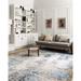 Blue/White 40 x 0.25 in Area Rug - Trent Austin Design® Liddle Abstract Denim/Ivory Area Rug Metal | 40 W x 0.25 D in | Wayfair