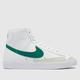 Nike blazer mid 77 vintage trainers in white & green