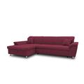 DOMO. Collection Ecksofa Franzi, Couch in L-Form, Sofa, Eckcouch mit Rückenfunktion Polsterecke, Bordeaux Rot, 279x162x81 cm