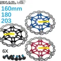 Disque de frein flottant escargot avec 6 boulons vtt vtt vtt hydraulique 160 180 203 mm plaquette de