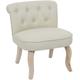 Fauteuil en bois et tissu eleonore beige