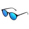 CLANDESTINE - Sonnenbrille Round 12 Black Blue - Blaue HD Nylon Gläser und TR90-Rahmen - Sonnenbrille für Männer und Damen - Mit Smart Vision Technology - Bessere Sicht und Geringere Blendung