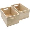 Unfinished wood crates, Organizer bins, Wooden box, Cabinet containers