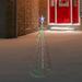 5' LED Lighted Red and Green Twinkling Show Cone Outdoor Christmas Tree