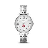 Women's Fossil Silver Rutgers Scarlet Knights Jacqueline Stainless Steel Watch