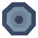 Alpine Braid Collection Reversible Indoor Area Rug, 96"" Octagonal by Better Trends in Navy Stripe (Size 96" OCTGN)