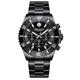 MEGALITH Mens Watches Waterproof 10ATM Chronograph Solid Stainless Steel Wrist Watches Large Face Watches for Men Analogue Quartz Wrist Watches Luminous Calendar Designer Gift for Men