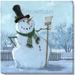 Darren Gygi Home Collection Snowman w/ Broom Giclee by Darren Gygi - Wrapped Canvas Graphic Art Canvas | 9 H x 9 W x 1 D in | Wayfair 221-S-0909