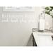 Trinx Bathroom Rules Wash Brush Floss Flush Wall Decal Vinyl in White | 6 H x 22 W in | Wayfair CDD651DB88A0469CABE0176415D5505A