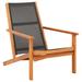 Latitude Run® Patio Lounge Chair Outdoor Chair Solid Wood Eucalyptus & PVC-coated polyester Wood in Brown | 32.7 H x 25.2 W x 36.2 D in | Wayfair