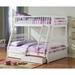 Twin/Full Bunk Bed in White for Adult and Children Used in Bedroom