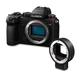 Panasonic LUMIX S5 Full Frame Mirrorless Camera, 4K 60P Video Recording with Flip Screen and Wi-Fi, L-Mount, with Sigma MC-21 for Canon EF to L-Mount