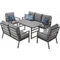 TrendLine Dining Lounge Terracina Anthrazit Gartenlounge Sitzgruppe Sitzgarnitur