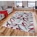 Leaf Nature Floral Modern Hand-Carved Soft Living Room Area Rug