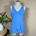 Adidas Tops | Adidas V-Neck Clima 365 Blue Tank Top With Cinched Hem L | Color: Blue | Size: L