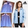 Adidas Jackets & Coats | Adidas Essential 3-Stripe Windbreaker Track Jacket Style #P52640 Blue | Color: Blue/White | Size: S