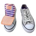 Converse Shoes | Converse All Star Double Tongue Junior Unisex Shoes Off White/Light Gray Size 1 | Color: Gray/White | Size: 1g