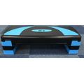 The Step - Große 78,7 cm verstellbare Aerobic-Step-Plattform für Cardio, Core, Kraft, Stabilität und Widerstandstraining, Blau