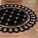 Onyx Empire Round Rug Black/Golden Wheat 7'6" Round, 7'6" Round, Black/Golden Wheat