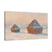 Red Barrel Studio® Wheatstacks, Snow Effect by Claude Monet - Wrapped Canvas Print Canvas in Blue/Gray/Indigo | 28 H x 42 W x 1.5 D in | Wayfair