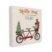 The Holiday Aisle® North Pole Directional Red Christmas Tandem Bicycle Canvas in White | 36 H x 36 W x 1.5 D in | Wayfair