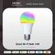 Ampoule LED intelligente wi-fi lampe à intensité variable 14W RGB C + W E27 couleur changeante