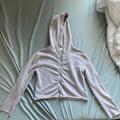 Anthropologie Jackets & Coats | Anthropologie Cropped Zip Up Hoodie | Color: Gray/Tan | Size: Xs