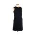 Ann Taylor LOFT Casual Dress - Shift High Neck Sleeveless: Black Solid Dresses - Women's Size 2