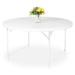 ACEM 65” Round Folding Table Fold-In-Half Table Metal in White | 29 H x 53 W x 53 D in | Wayfair MONO3898