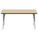 Factory Direct Partners Rectangle T-Mold Adjustable Height Activity Table Laminate/Metal | 32 H in | Wayfair 10014-MPBK