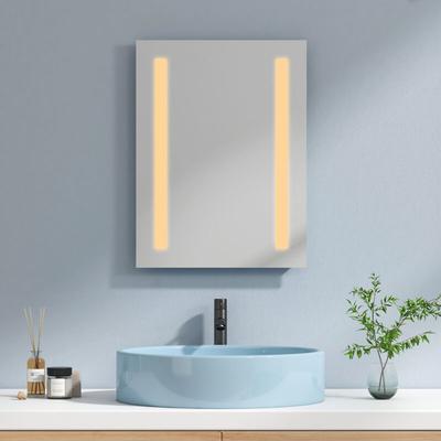 Emke - led Badspiegel 45x60cm Badezimmerspiegel mit Warmweißer Beleuchtung