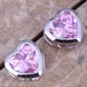 Boucles d'oreilles en zircon cubique rose soyeux plaqué argent livraison gratuite et sac à bijoux