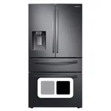 Samsung 28 Cu. Ft. 4-Door Refrigerator w/ FlexZone Drawer (Black Stainless Steel)