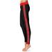 Women's Black/Red South Illinois Edwardsville Cougars Plus Size Side Stripe Yoga Leggings