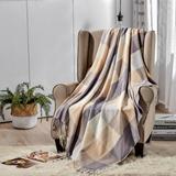 Wellco Ultra Soft Knitted Throw Blanket With Boho Tassels - 50" x 60", Plaid Patterns