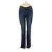 U.S. Polo Assn. Jeans - Mid/Reg Rise Skinny Leg Denim: Blue Bottoms - Women's Size 0 - Sandwash