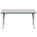 Factory Direct Partners Rectangle T-Mold Adjustable Height Activity Table Laminate/Metal | 32 H in | Wayfair 10014-GYGN