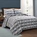 Harriet Bee Guttery Navy/Gray Microfiber Reversible Quilt Set | Twin Quilt + 1 Sham + 1 Throw Pillow | Wayfair 8B53C27F3184450EA48EE08D6F051630