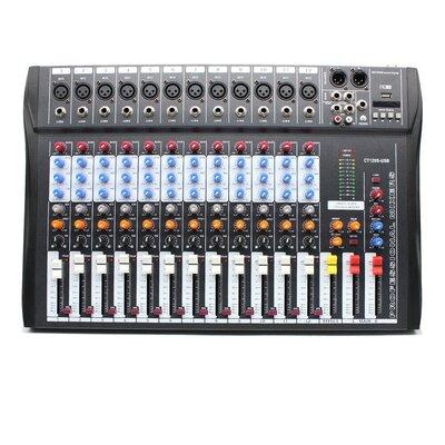 YYBUSHER 12 Channel Professional Live Studio Audio Mixer in Black | 1.6 H x 13.6 W x 20.5 D in | Wayfair YYBUSHER1868