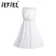 IEFIEL-Robe en dentelle pour petites filles tenue de demoiselle d'honneur pour fête de mariage