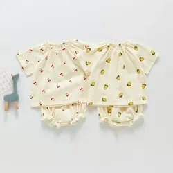 MILANCEL-Combinaison une pièce à imprimé citron pour bébé vêtement pour nouveau-né
