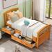Twin Size Wood Platform Storage Bed Daybed,6 Drawers